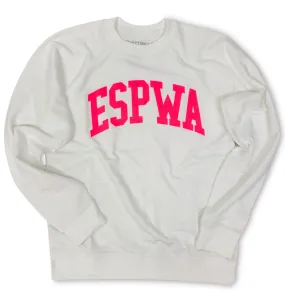 ESPWA Collegiate Pullover  - White   Neon Pink