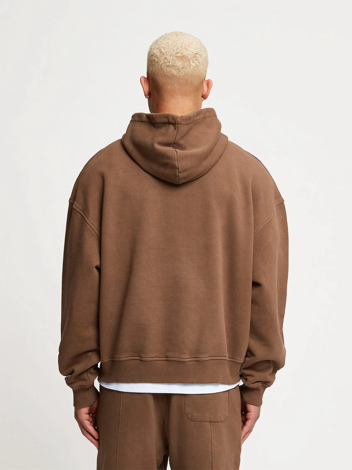 ESSENTIAL HOODIE - BROWN