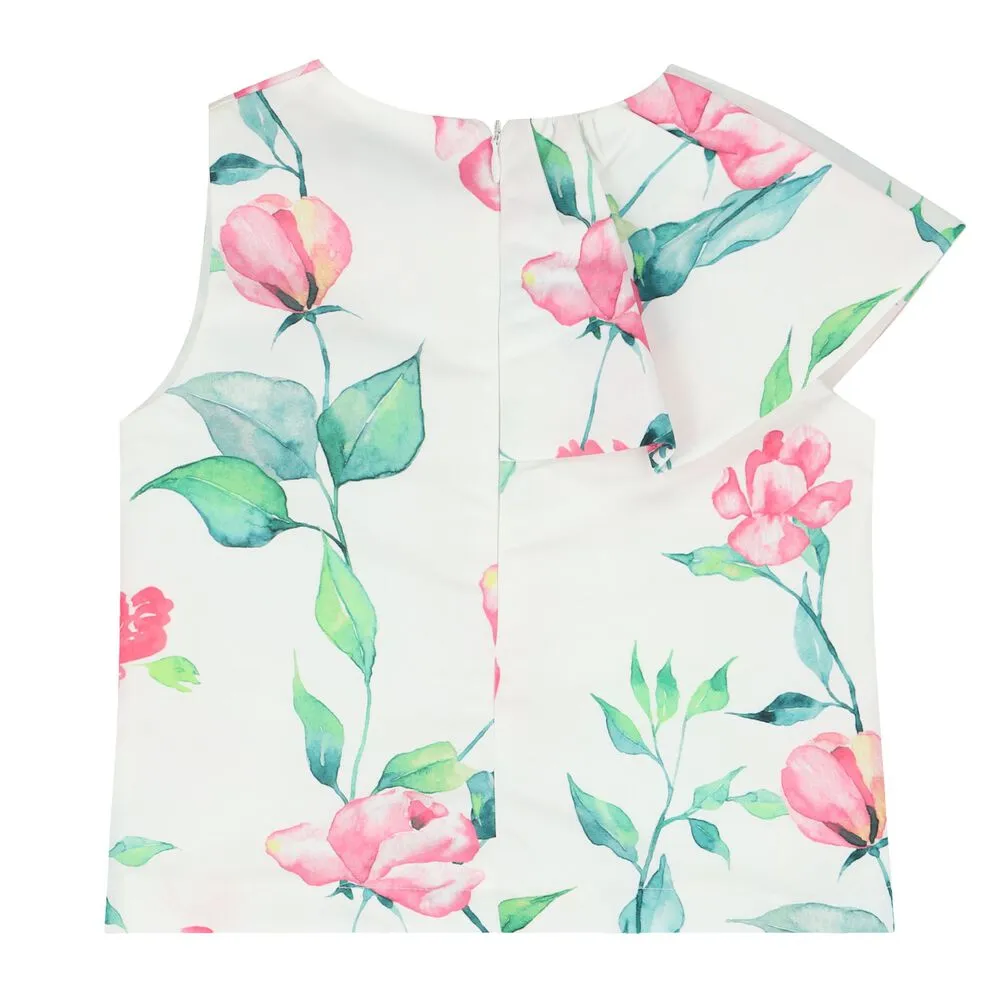 Floral Half Sleeve Blouse