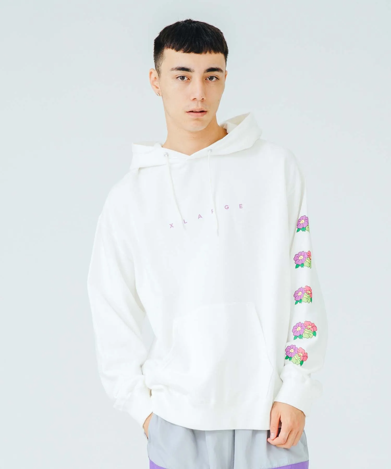 FLOWER LOGO PULLOVER HOODED SWEAT