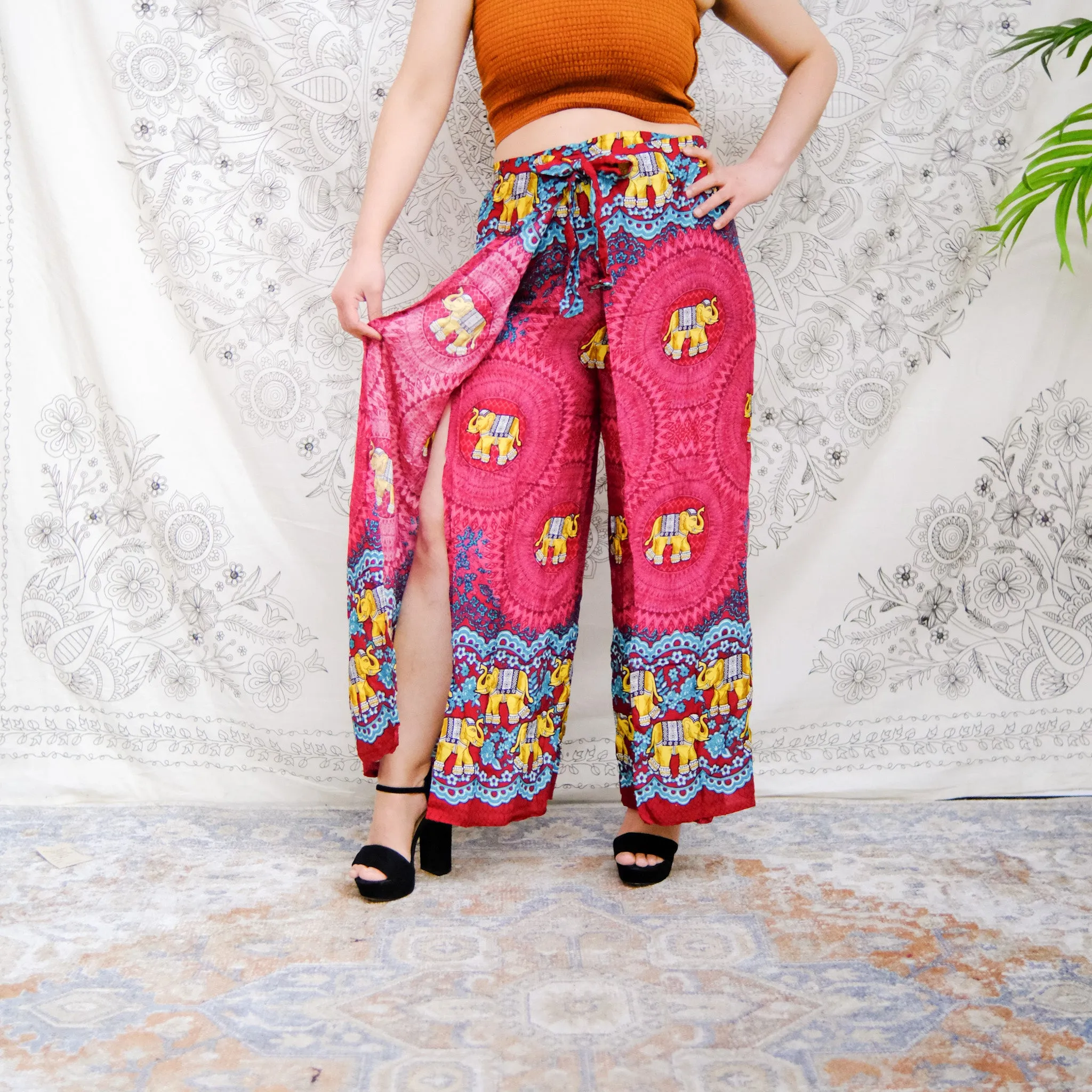 Flowy Tie Style Wrap Pant