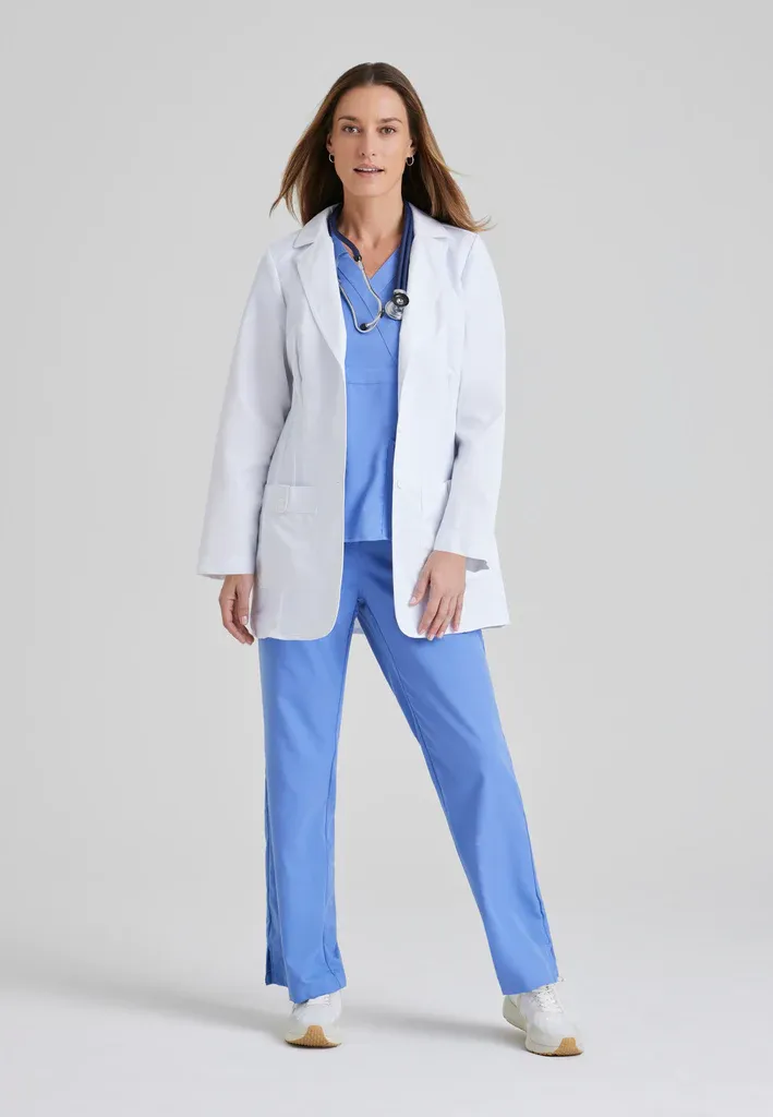 Grey's Anatomy Women's Hannah 31.5 IN Two Pocket Fitted Lab Coat