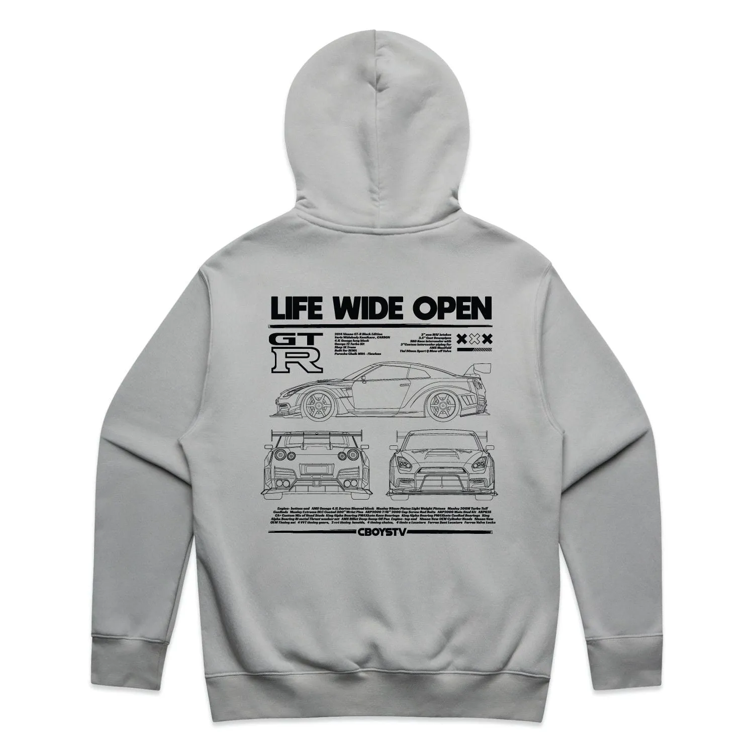 Performance GTR Tech Spec Hoodie with Enhanced Features