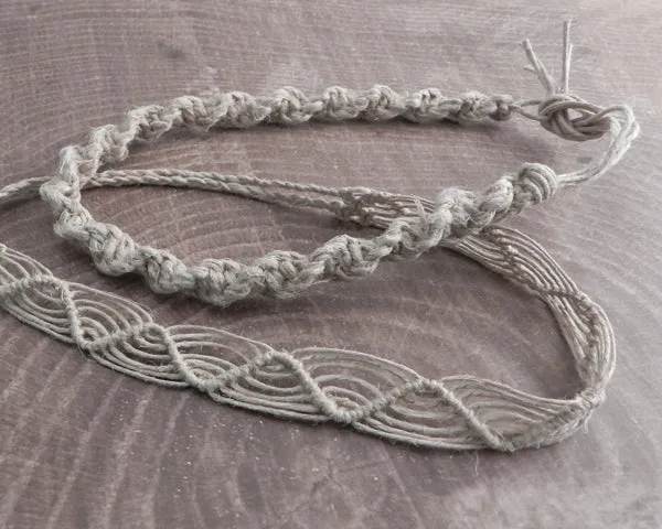 Hemp Wrap Flat Necklace