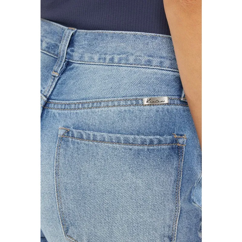 HIGH RISE CHEWED UP MOM JEAN-KC7180M-OP