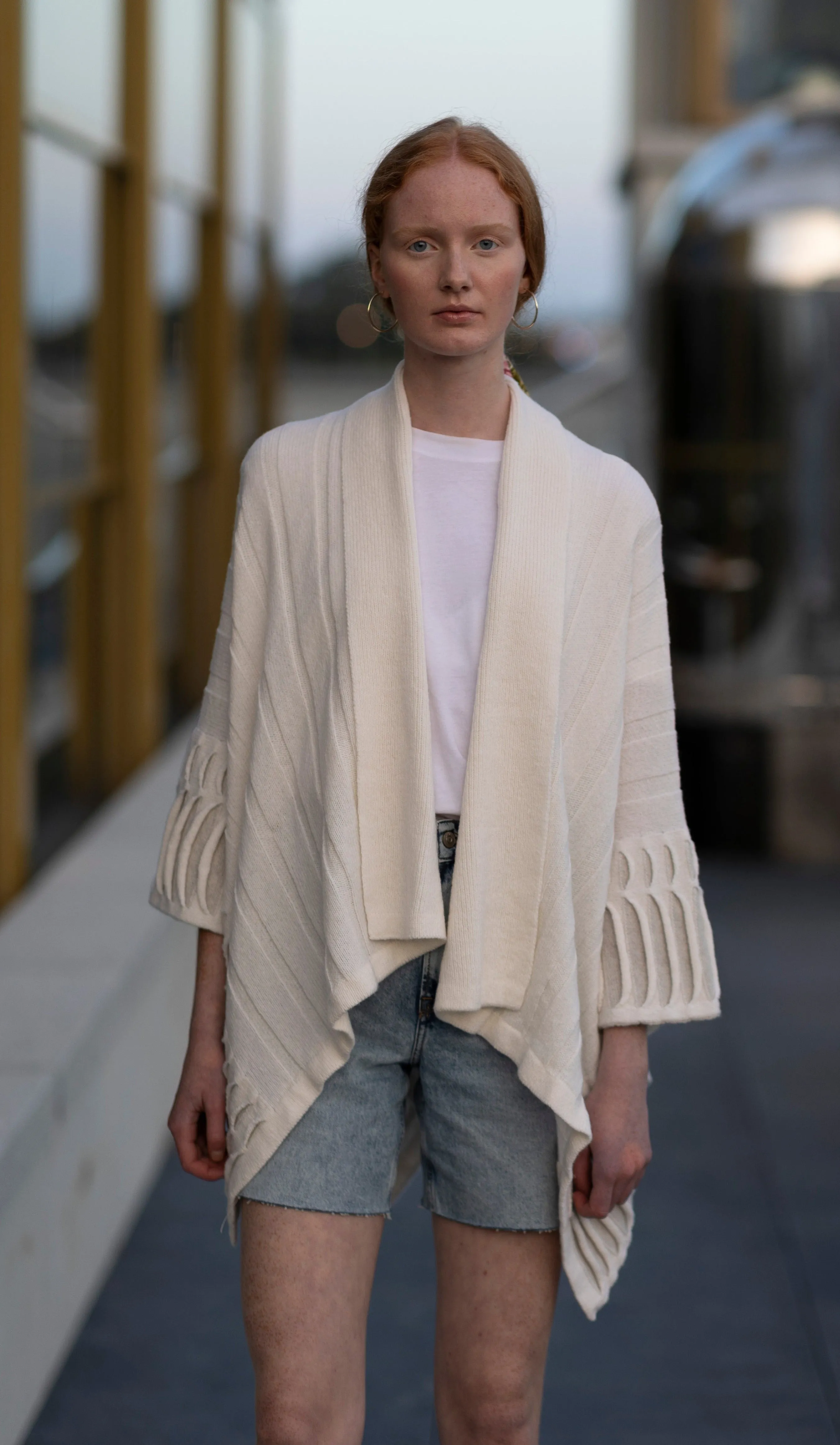 Irish - Atlantic Wrap Cardigan - Cream