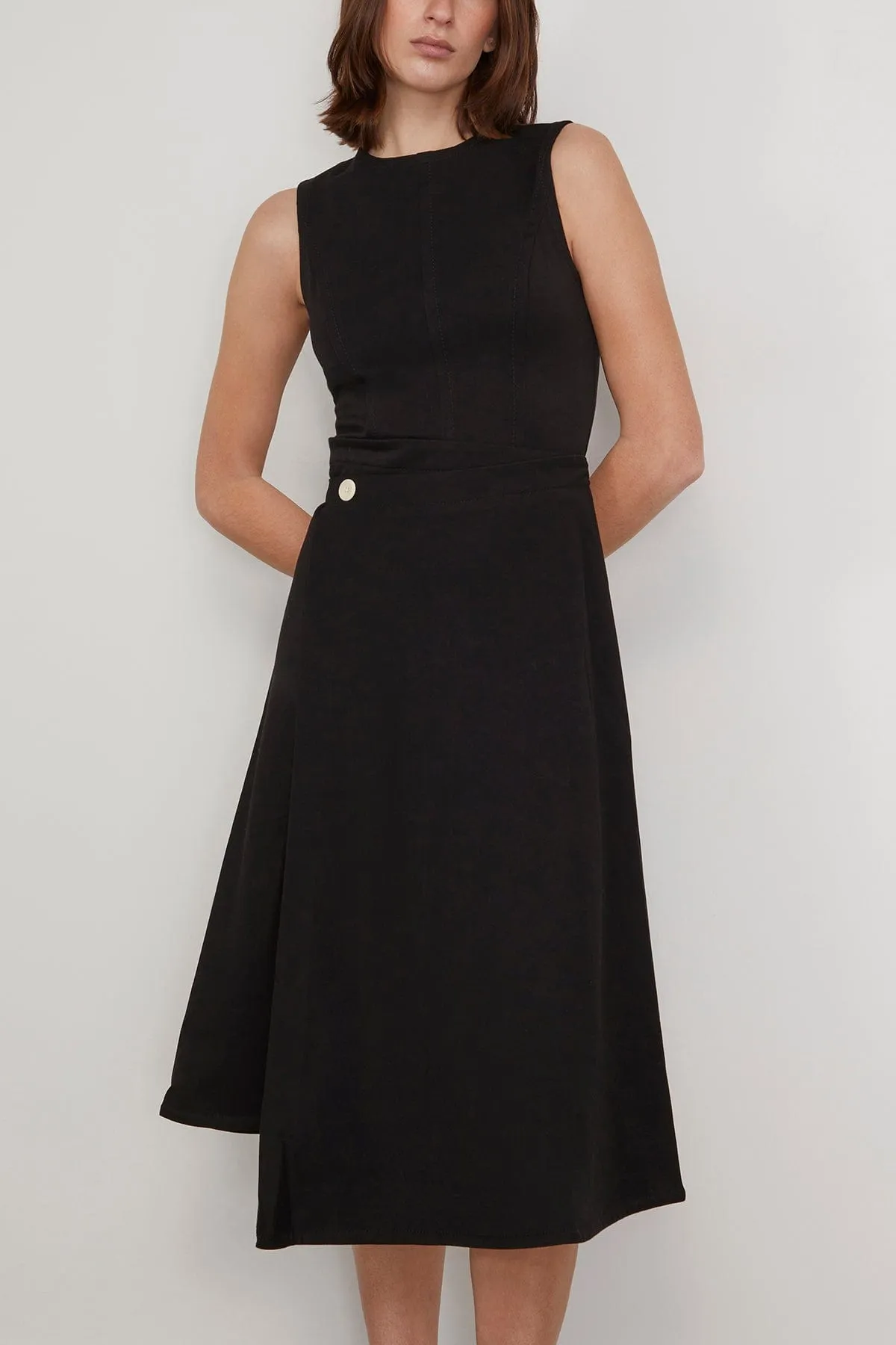 Ivy Wrap Dress in Black