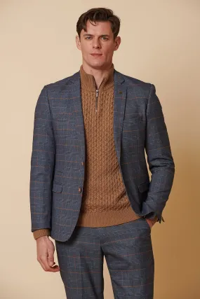 JENSON - Sky Blue Check Blazer