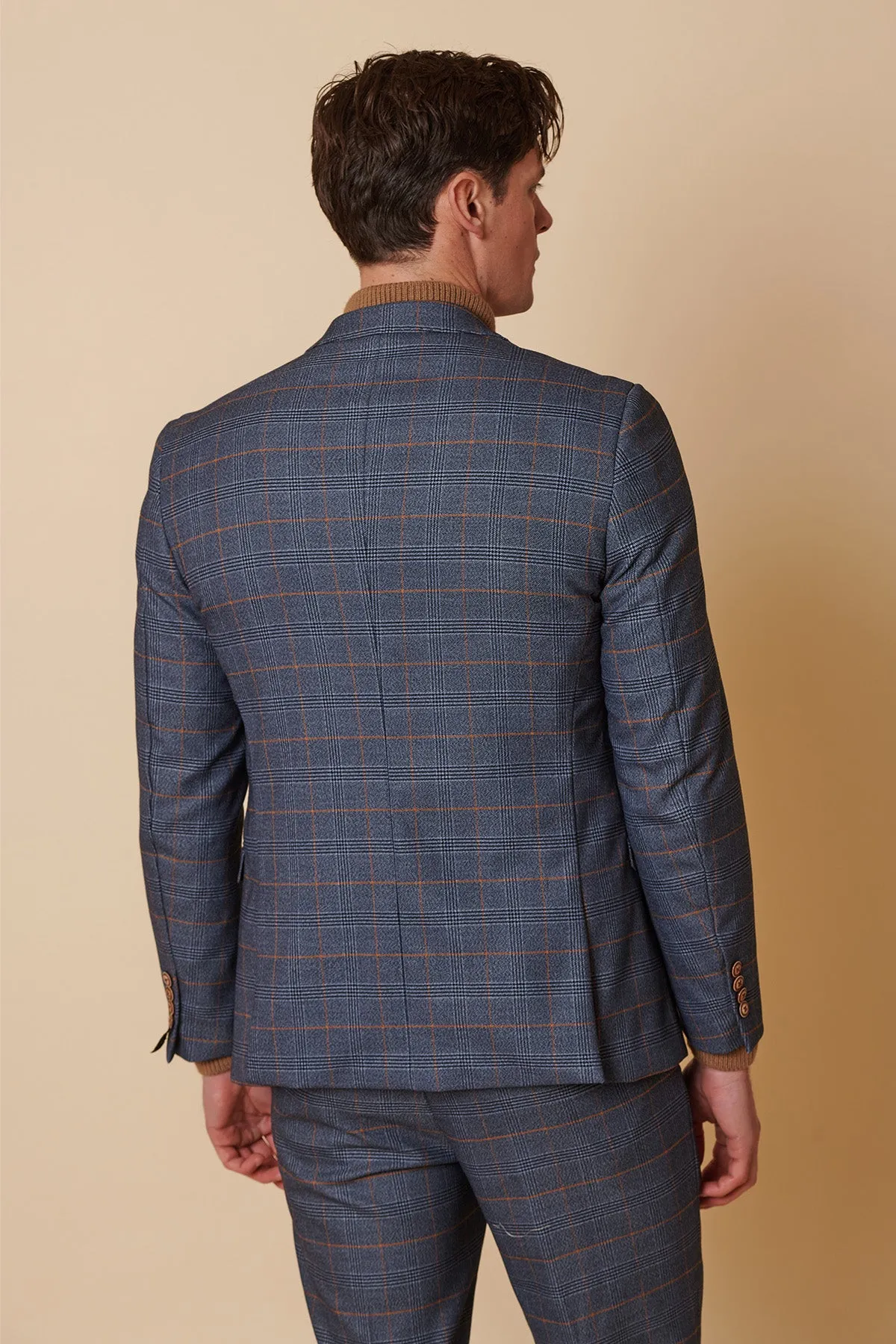 JENSON - Sky Blue Check Blazer