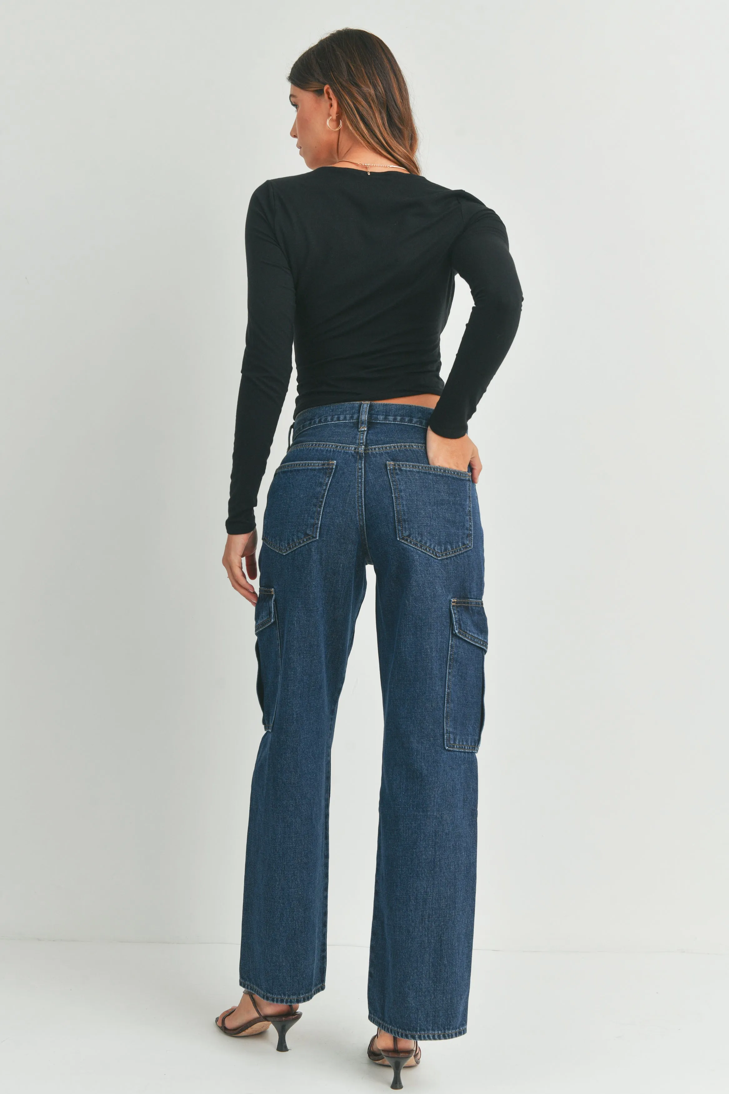 Just Black Denim - Cargo Jean | Dark Denim