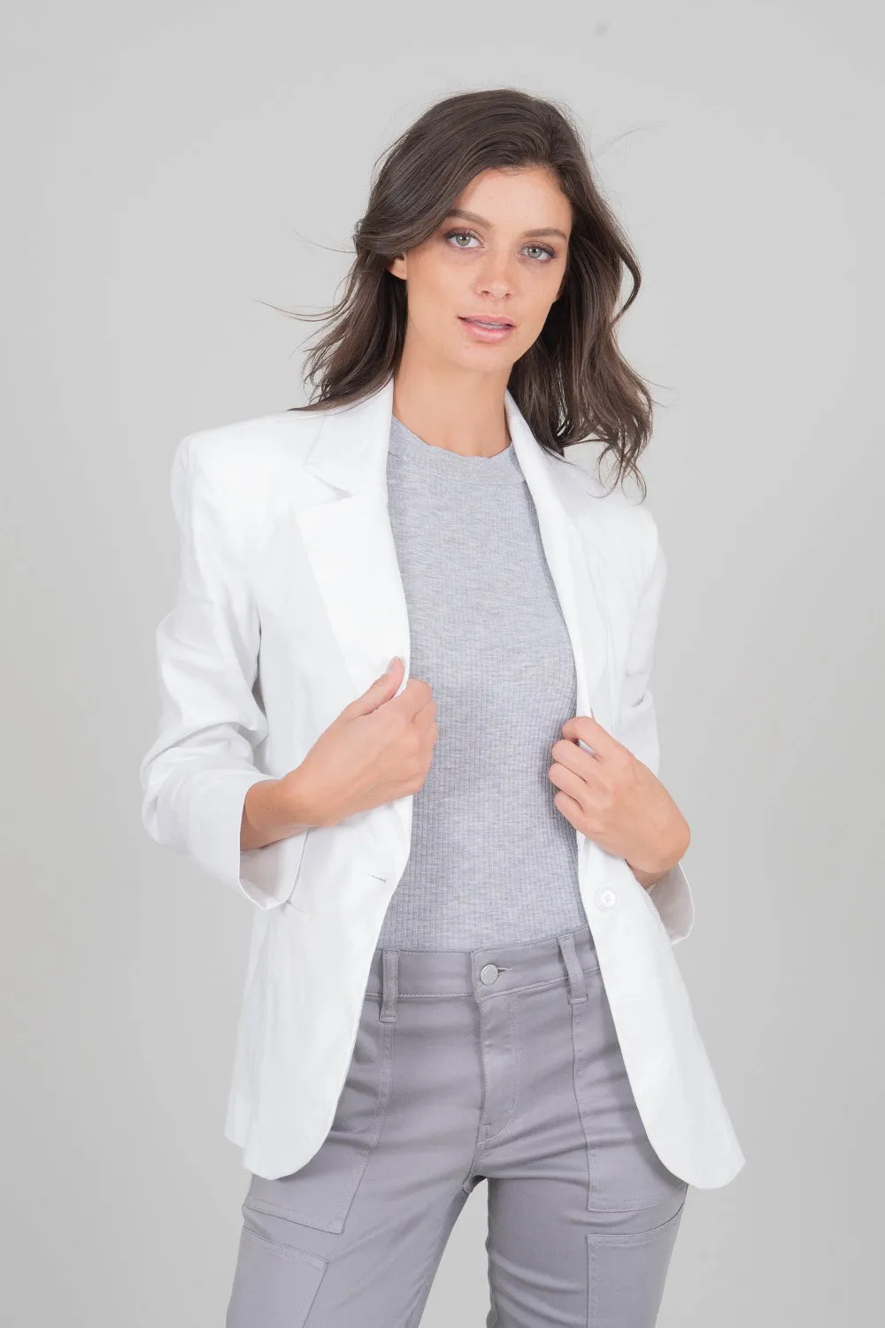 Loretta Stretch Linen Blazer