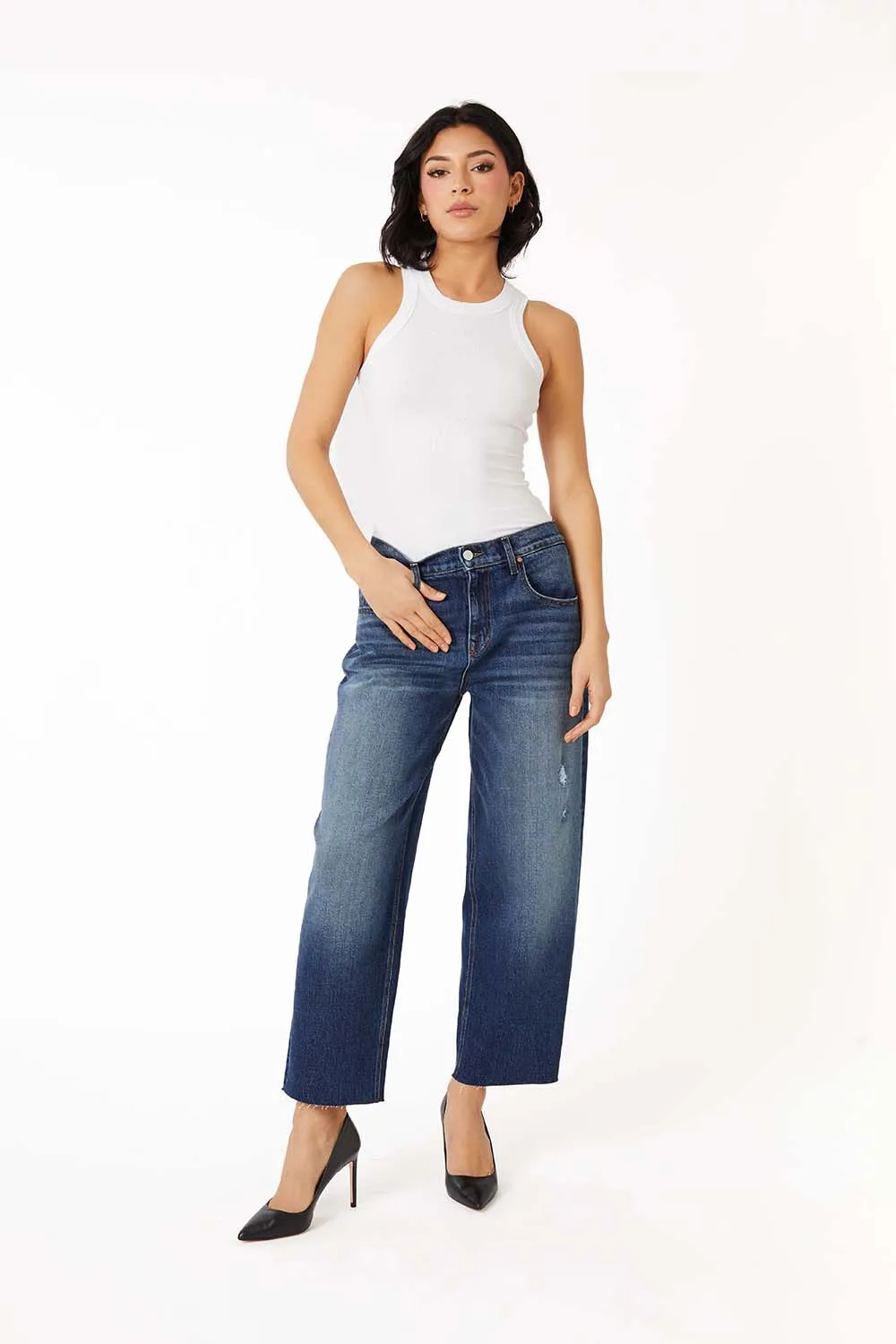 Luna Barrel Leg Jean