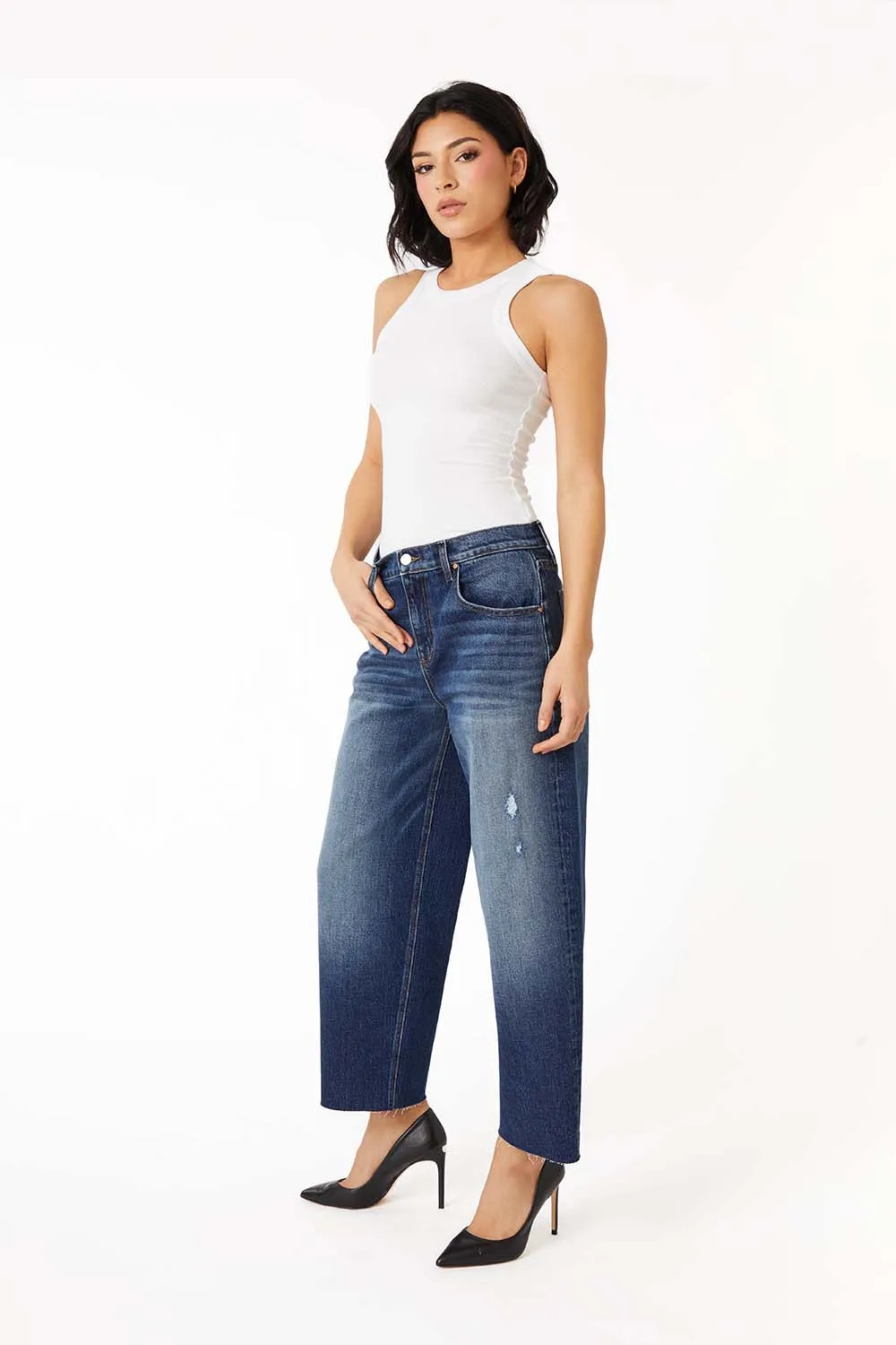 Luna Barrel Leg Jean