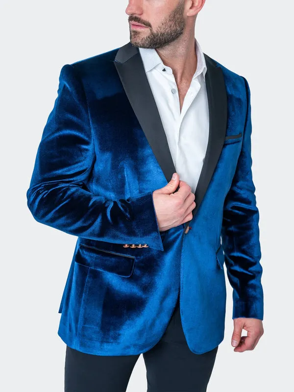 Maceoo Blazers.Maceo | Blazer Tesla Velvet Blue