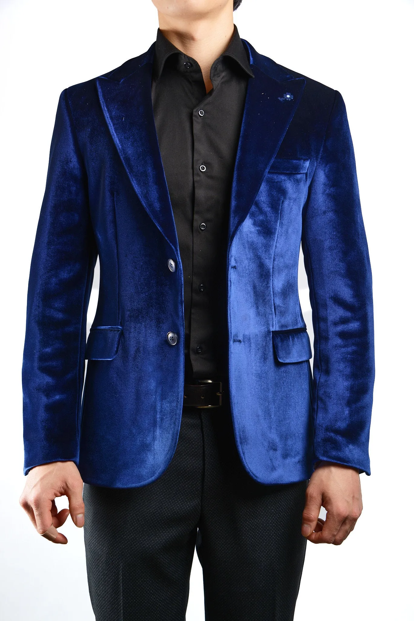 Mayfair Solid Iridescent Velvet Blazer