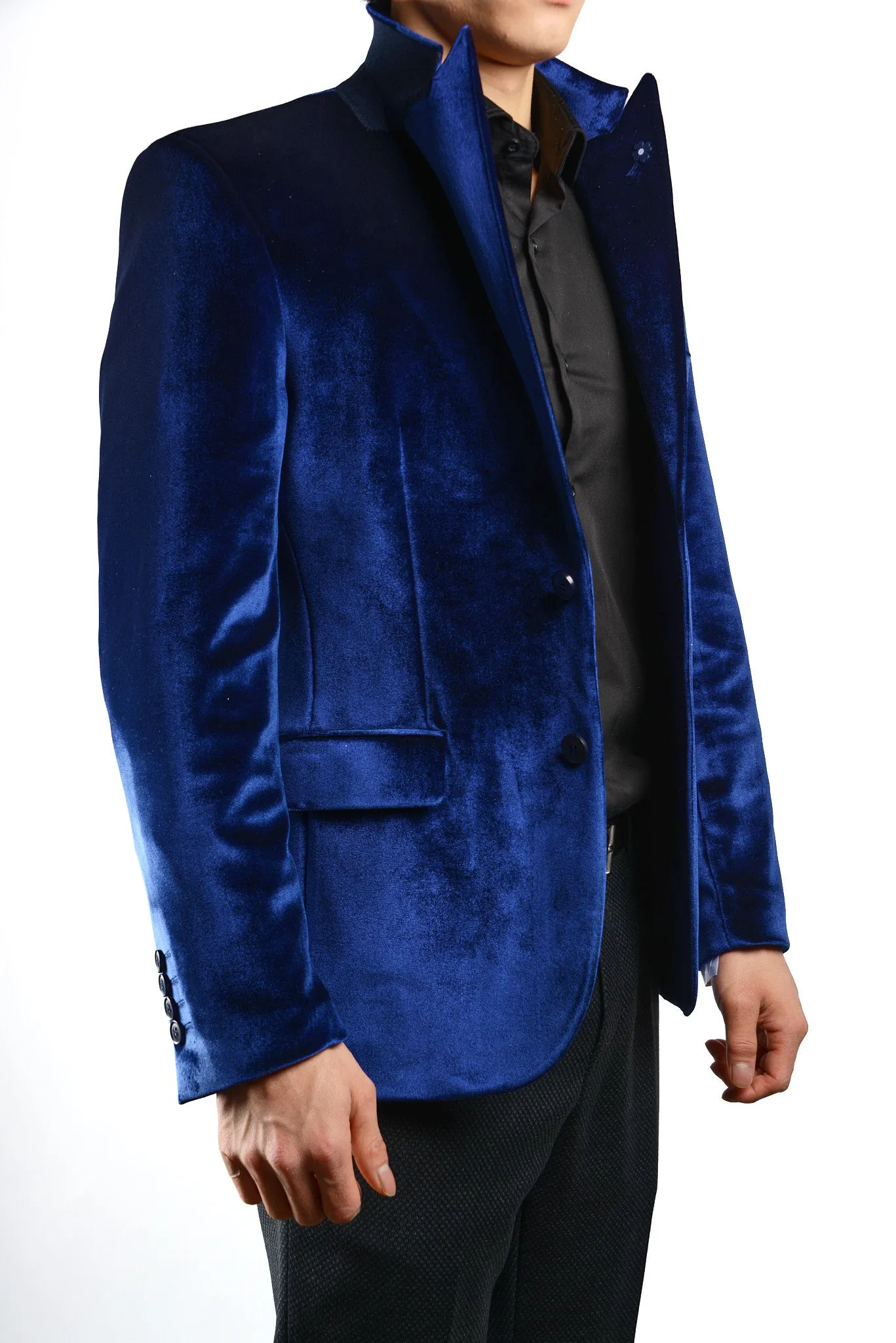 Mayfair Solid Iridescent Velvet Blazer