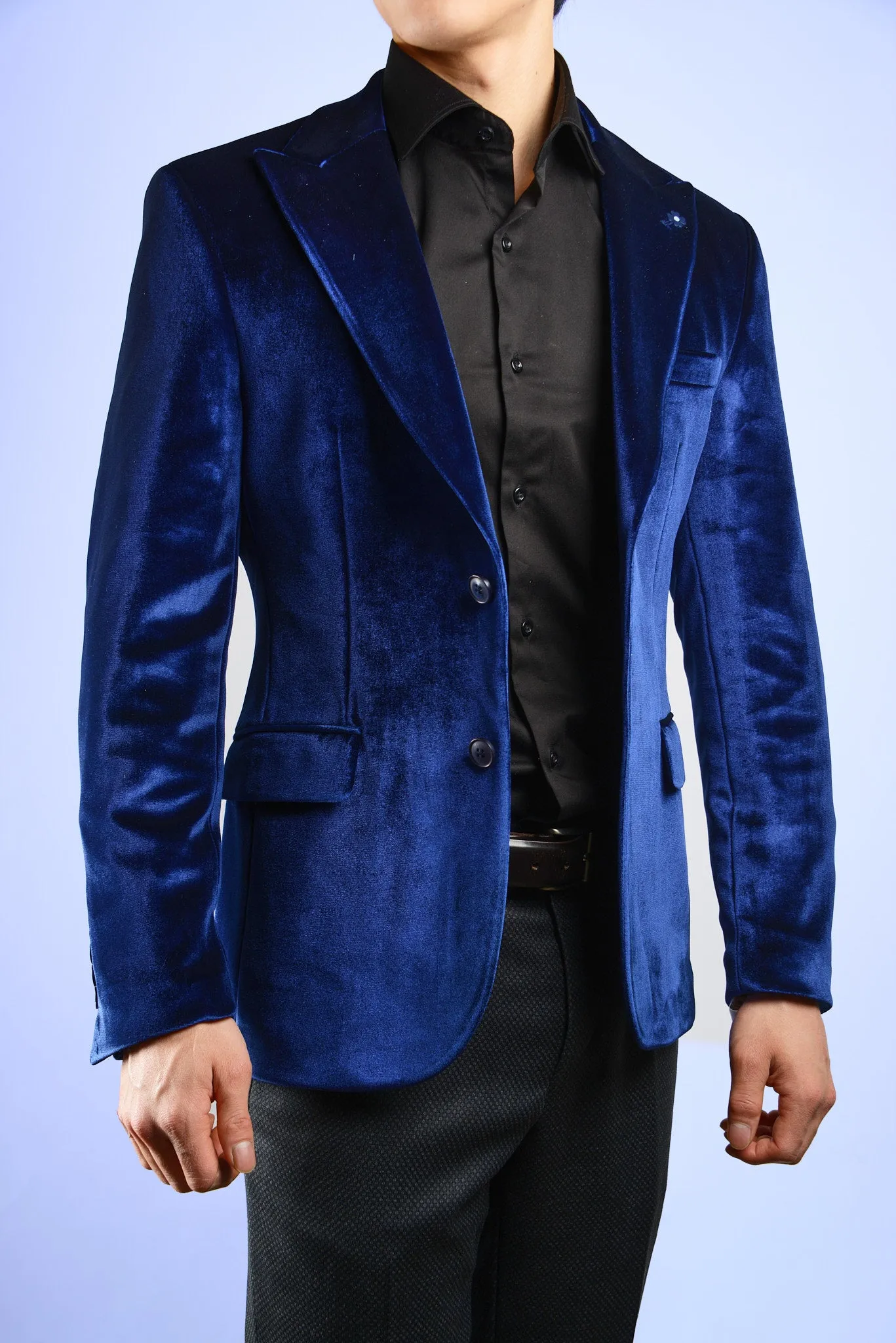 Mayfair Solid Iridescent Velvet Blazer