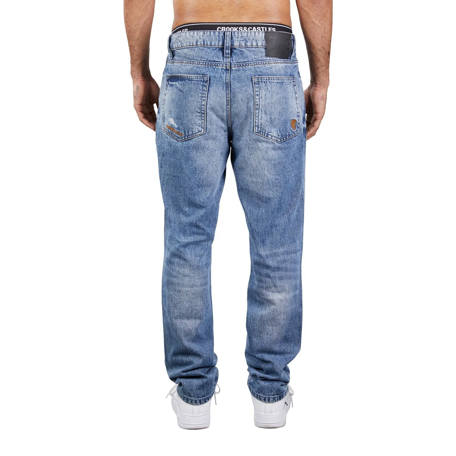 Medusa Straight Fit Ripped Jean