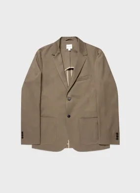 Men's Brushed Cotton Wool Blazer in Sandstone