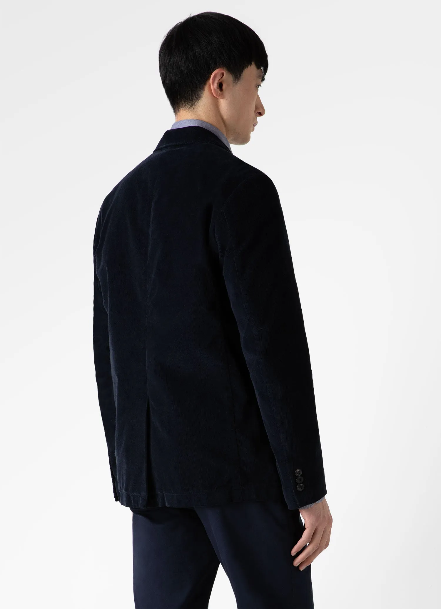 Men's Fine Corduroy Blazer in Navy