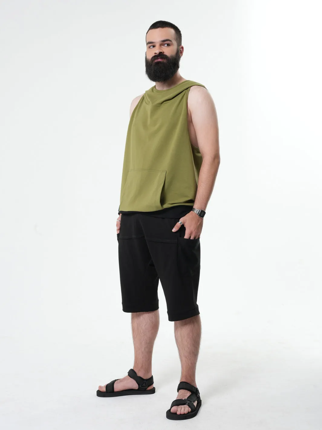 Mens Sleeveless Hoodie