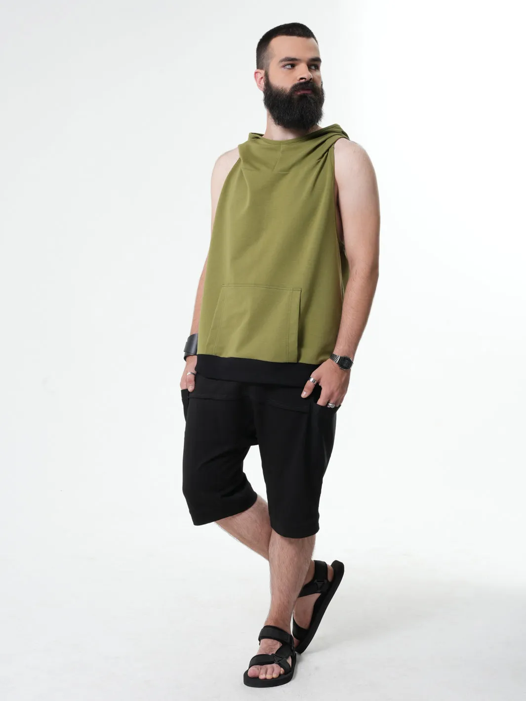 Mens Sleeveless Hoodie