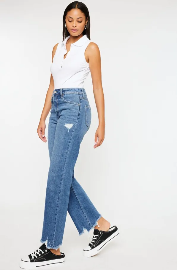 'Midnight Shade' Slim Wide Leg Jean