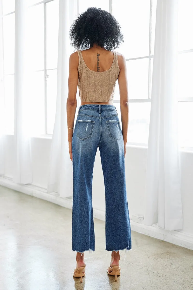 'Midnight Shade' Slim Wide Leg Jean