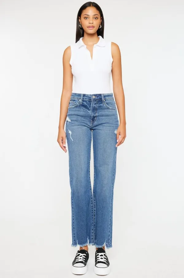 'Midnight Shade' Slim Wide Leg Jean