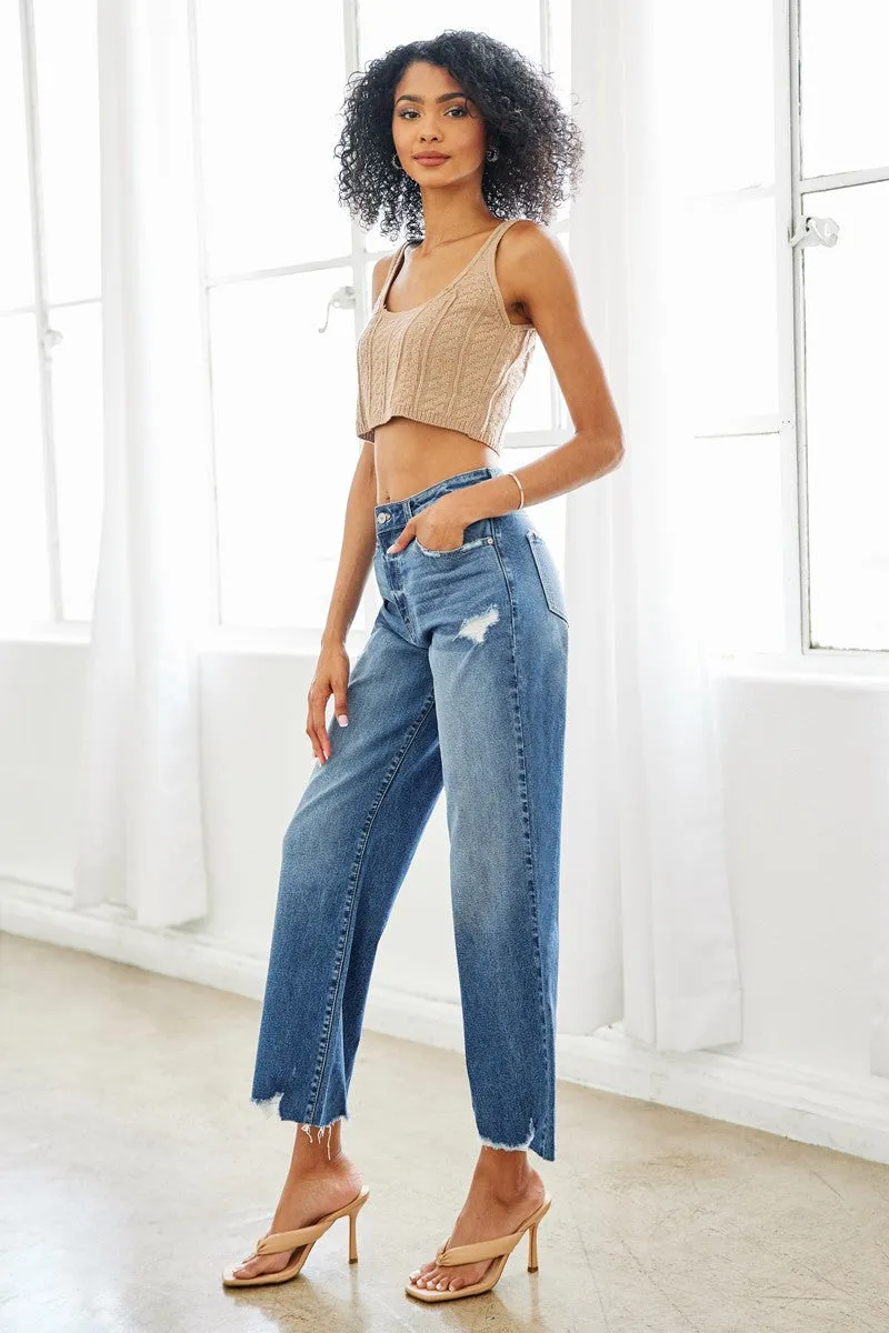 'Midnight Shade' Slim Wide Leg Jean