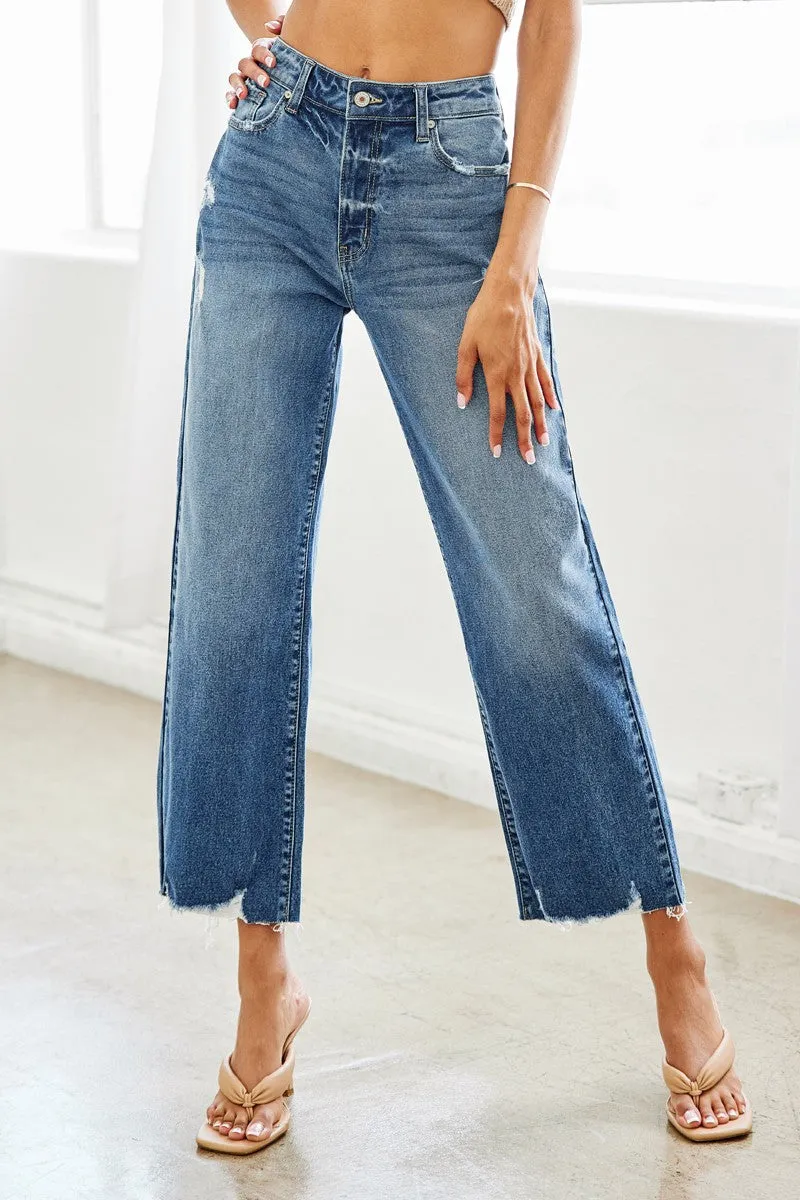 'Midnight Shade' Slim Wide Leg Jean