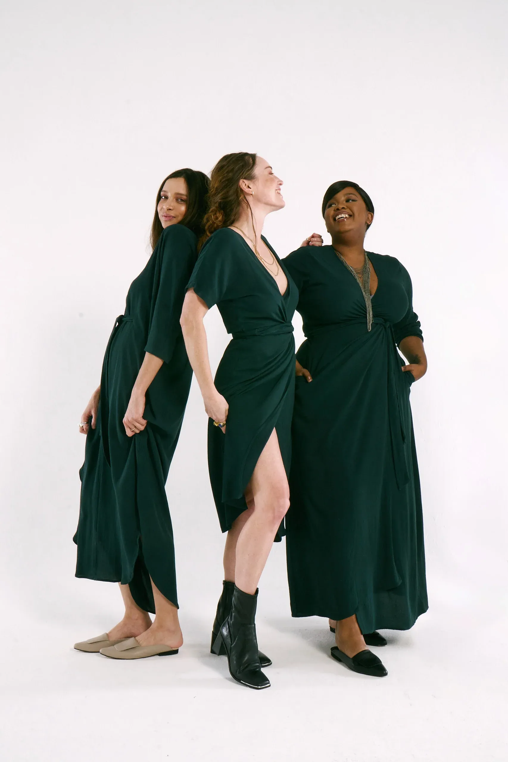 Multi Wrap Dress | Emerald