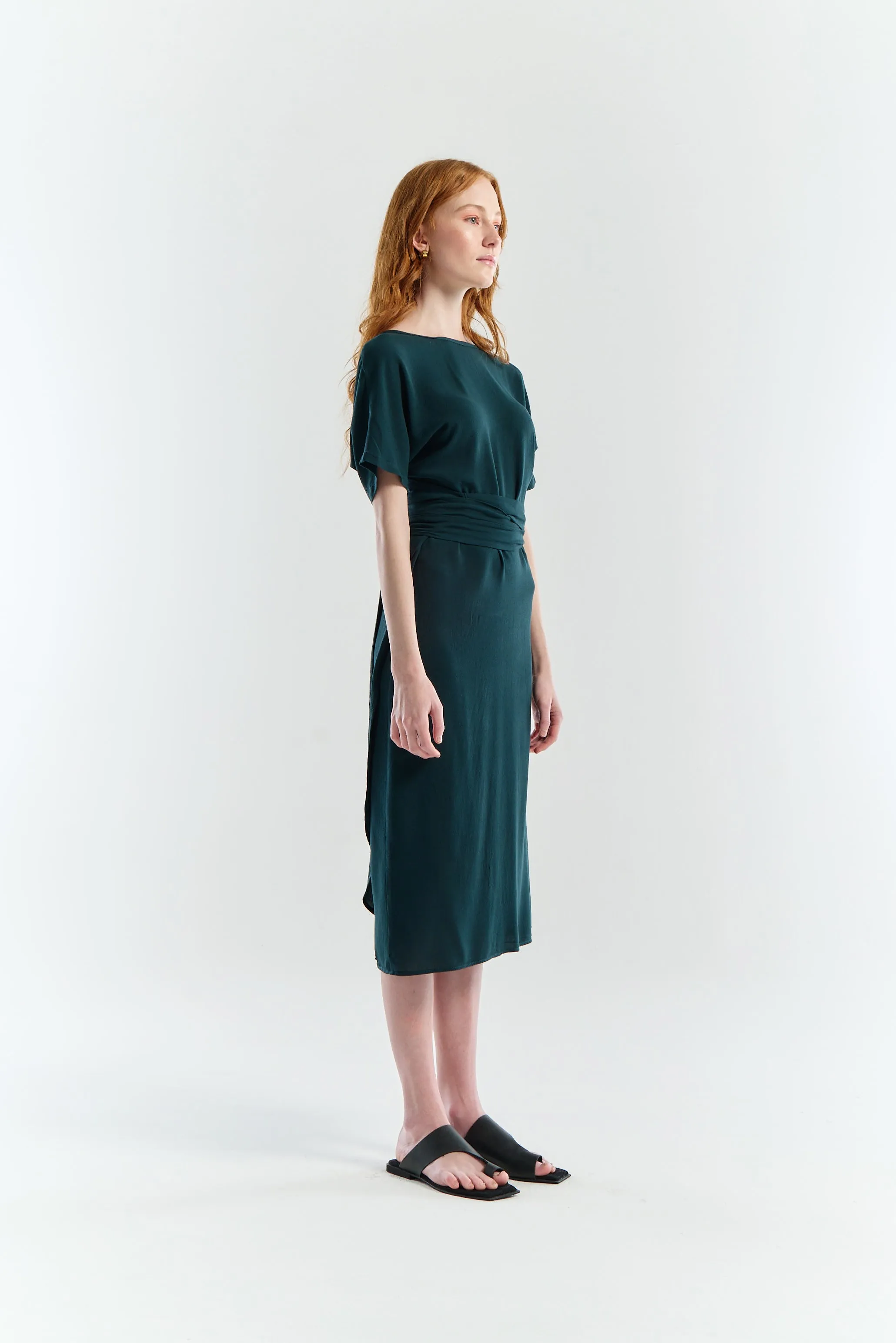 Multi Wrap Dress | Emerald