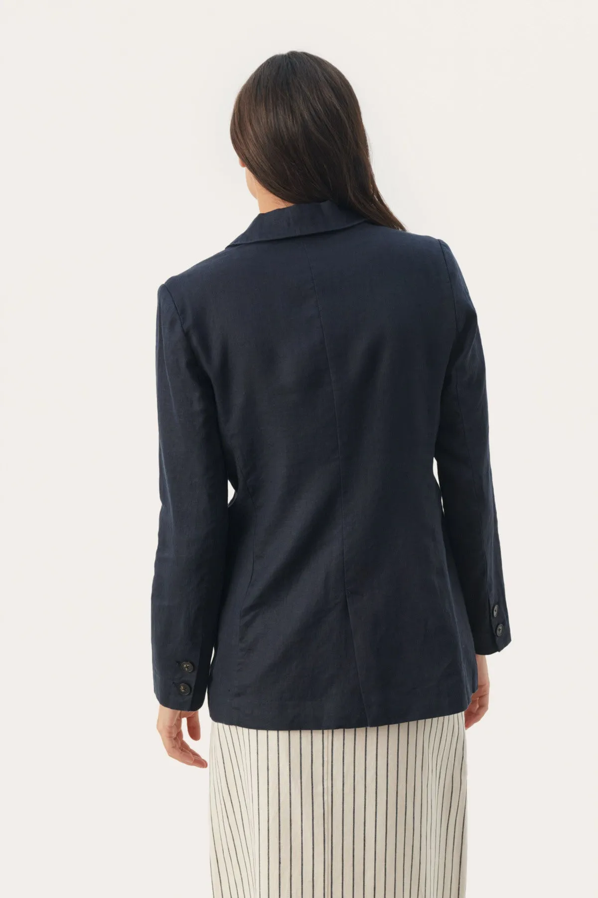 NYAN LINEN BLAZER (DARK NAVY) - PART TWO