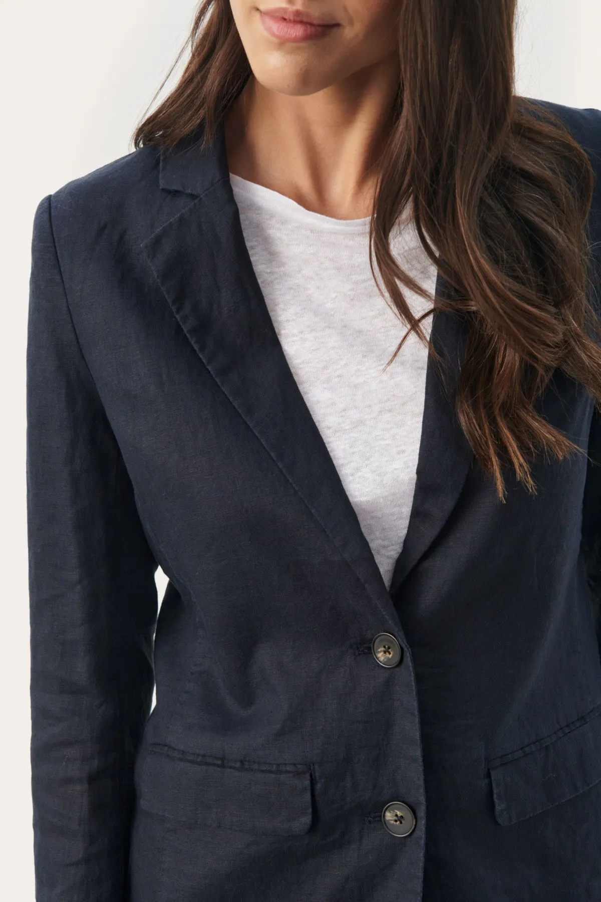 NYAN LINEN BLAZER (DARK NAVY) - PART TWO