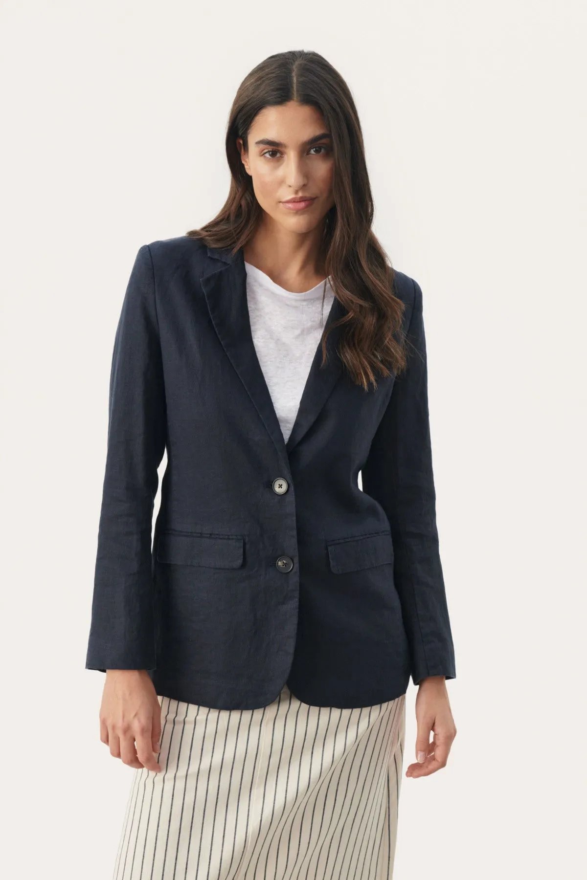 NYAN LINEN BLAZER (DARK NAVY) - PART TWO