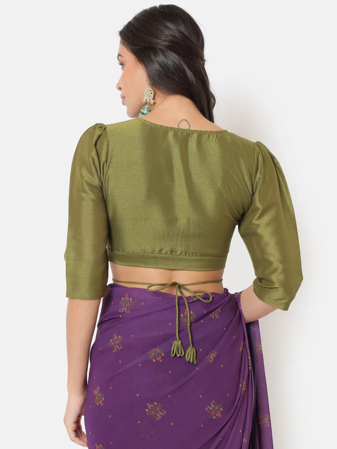 Pakeezah Olive Blouse