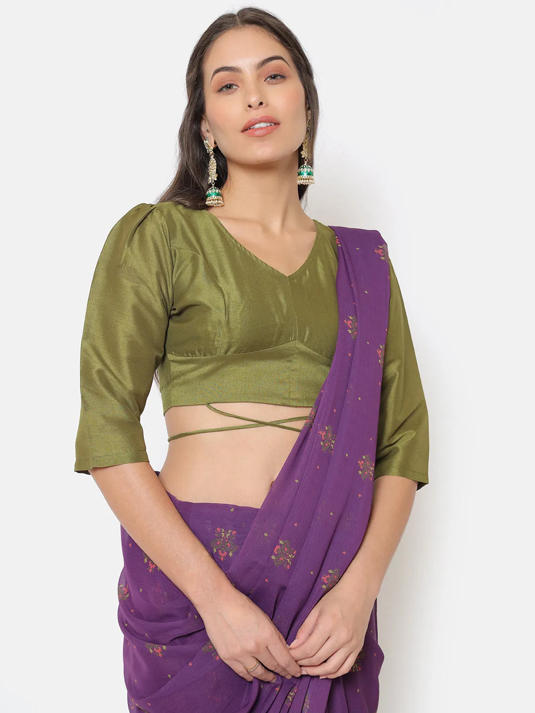 Pakeezah Olive Blouse