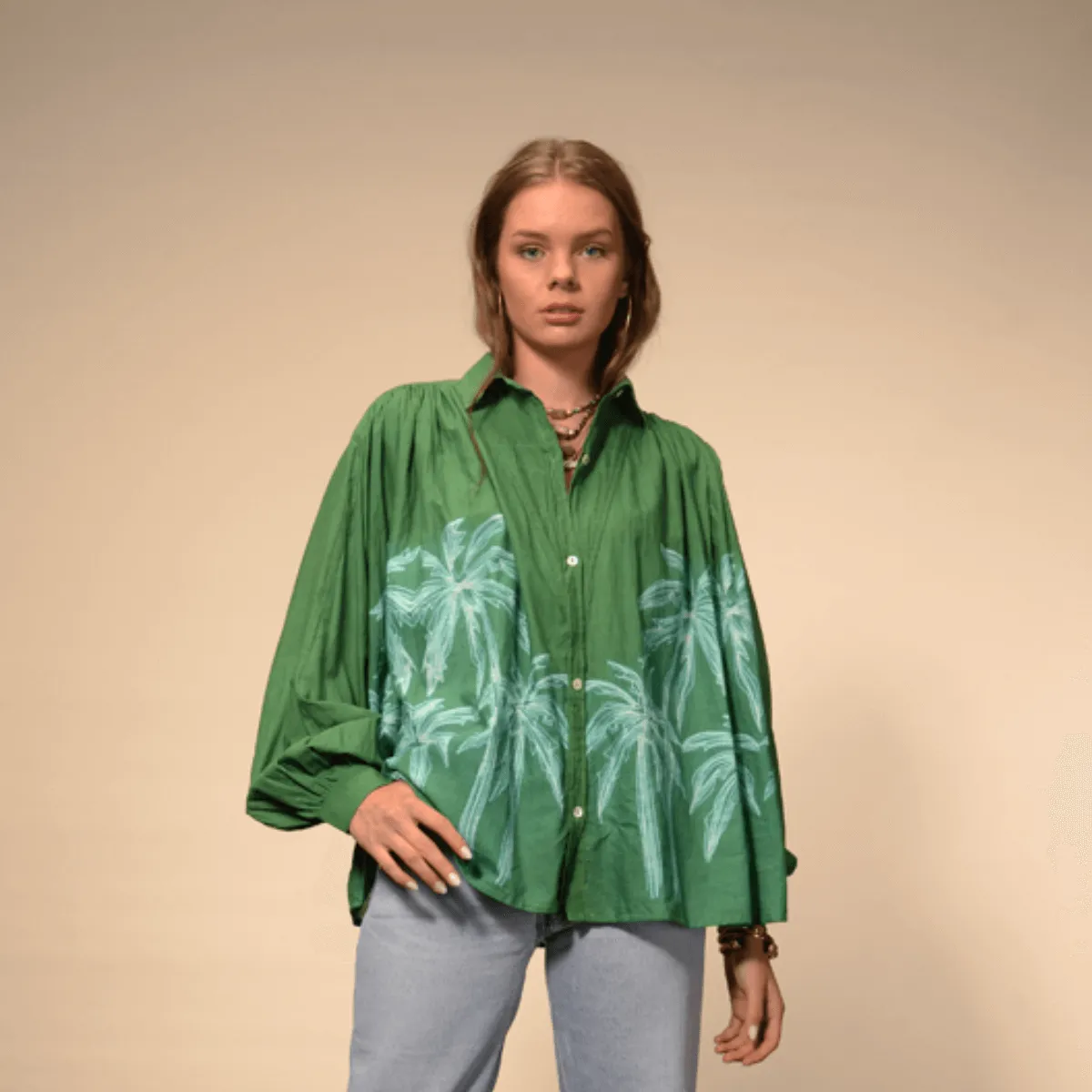 PALM BLOUSE GREEN