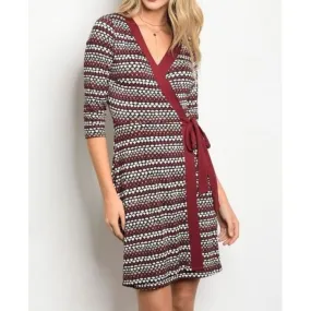 Print Wrap Dress