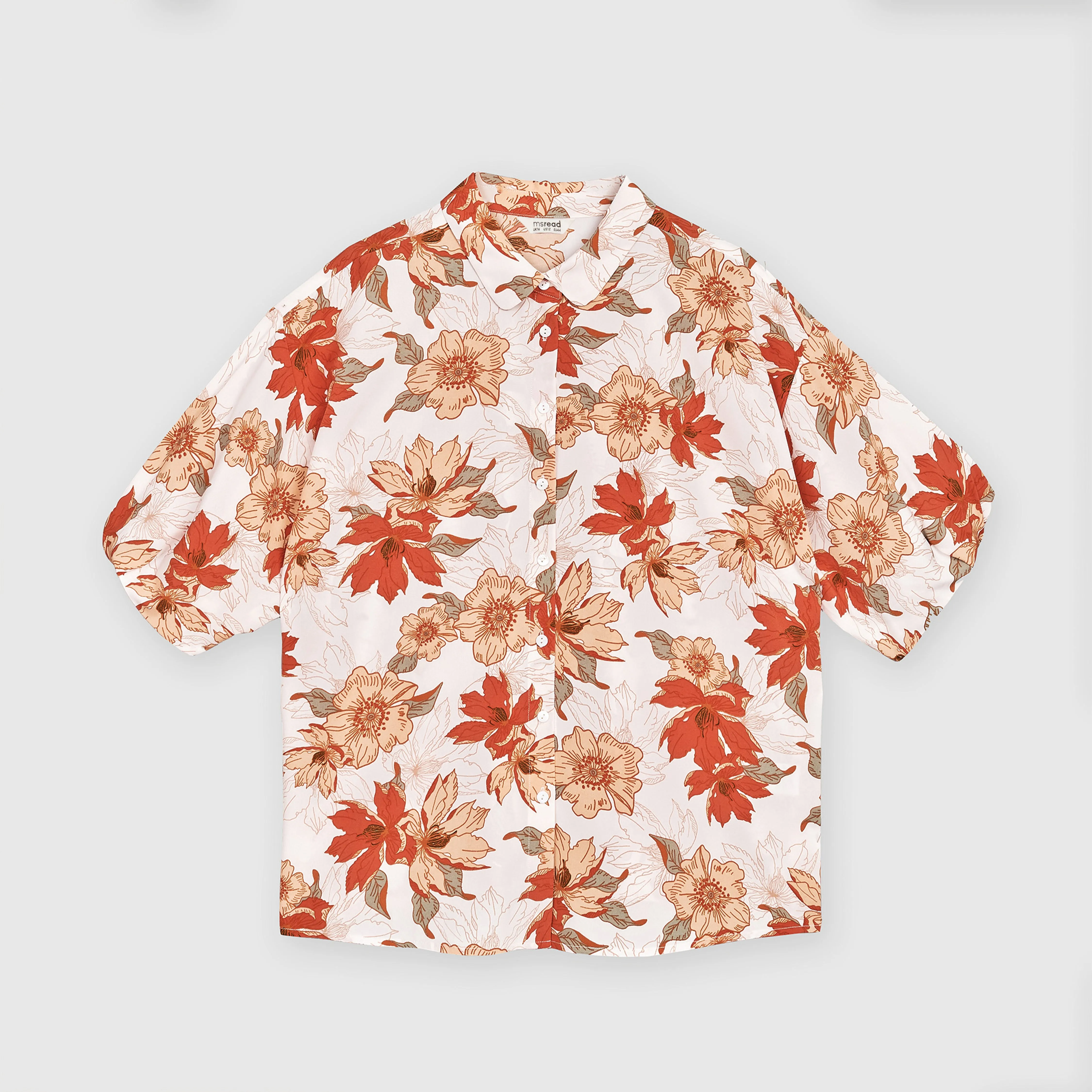 Printed Collared Boxy Shirt