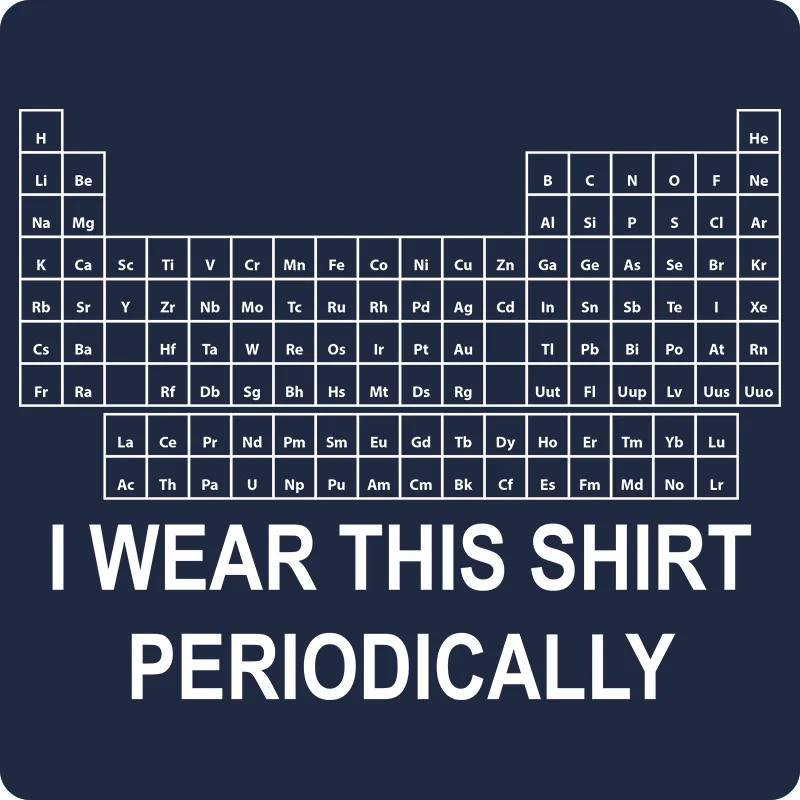 "I Wear this Shirt Periodically" (white) - Men's T-Shirt