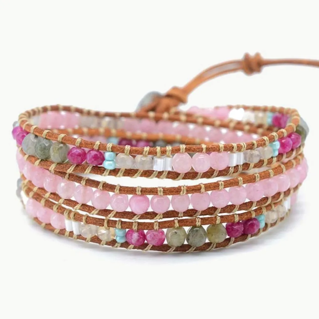 Rose Quartz Wrap Bracelet