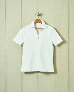 Short Sleeve Inlet Pullover in White