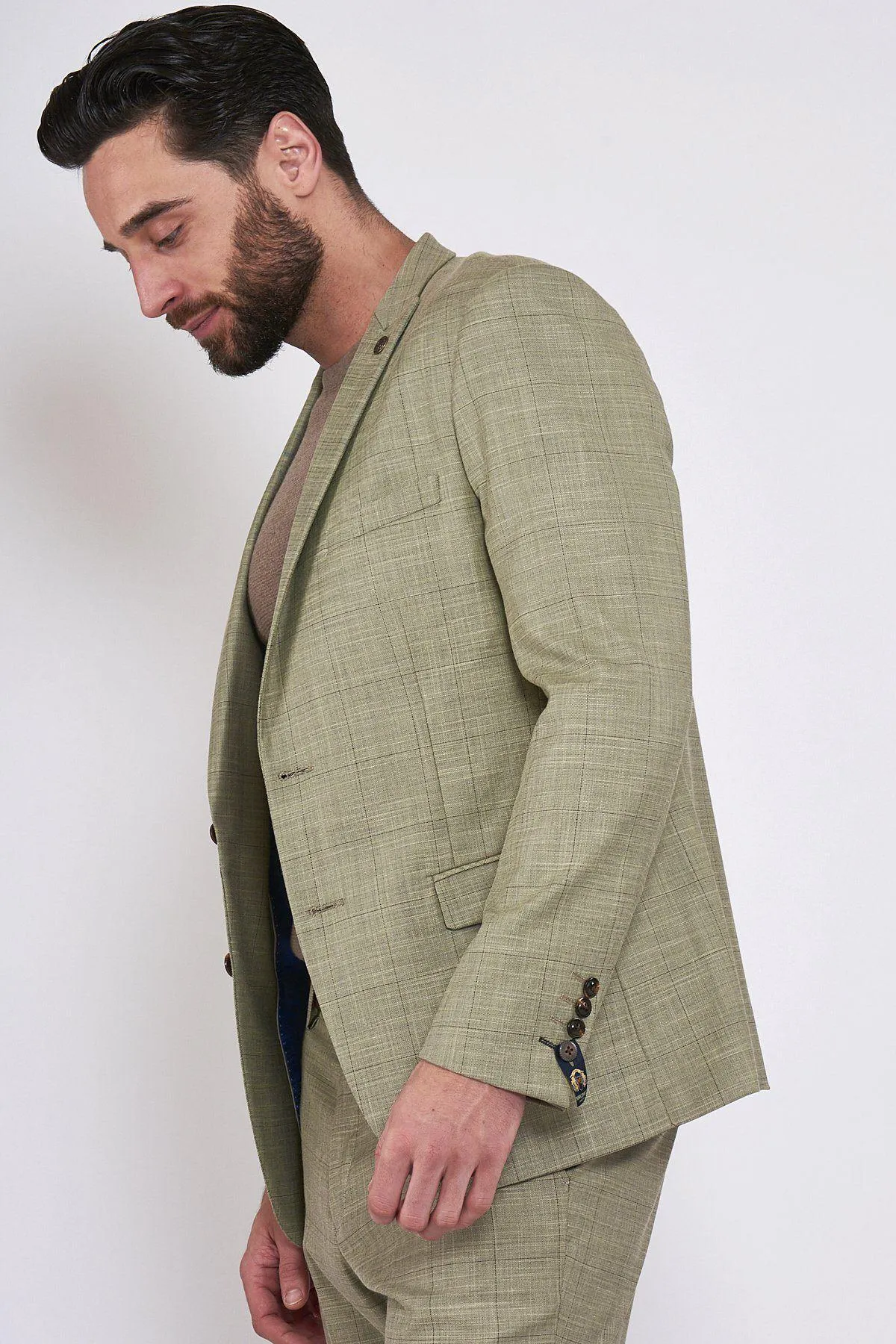 SID - Mustard Beige Check Blazer