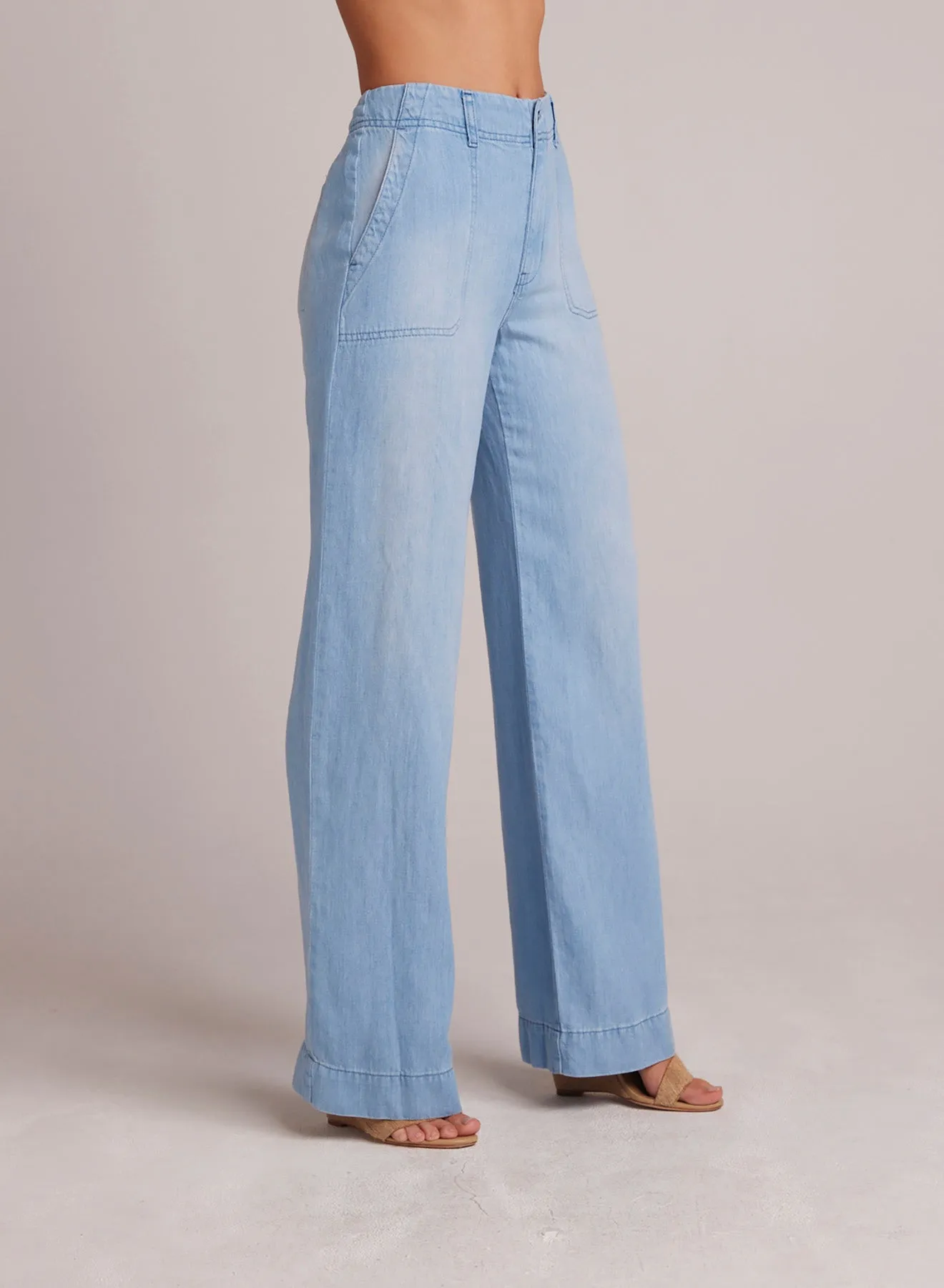 Taylor Utility Wide Leg Jean - Coastal Wash