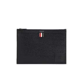 Thom Browne Pebble Grain Leather 4-Bar Brass Label Small Document Holder