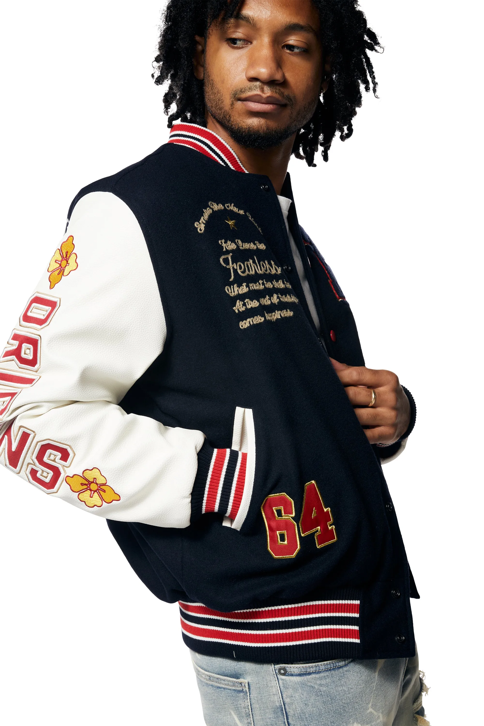 Tokyo Varsity Jacket - Navy