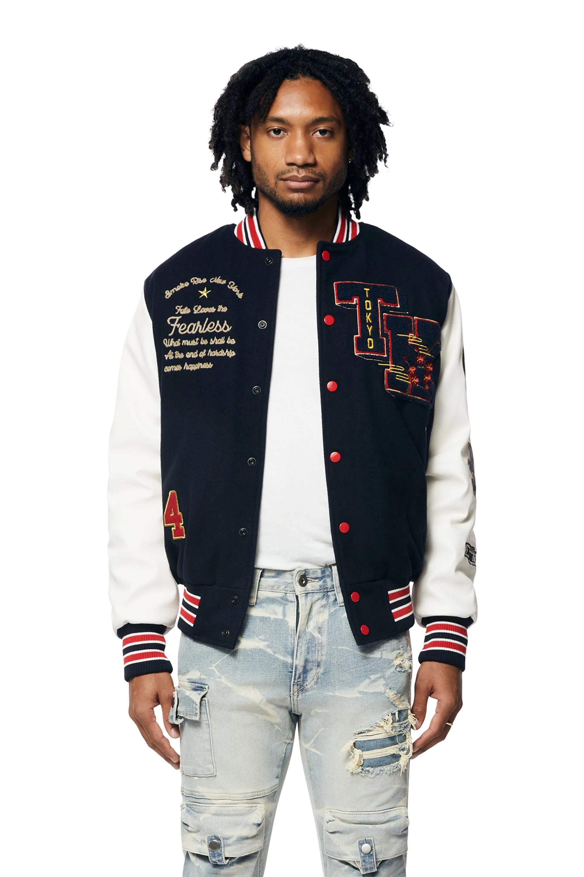 Tokyo Varsity Jacket - Navy