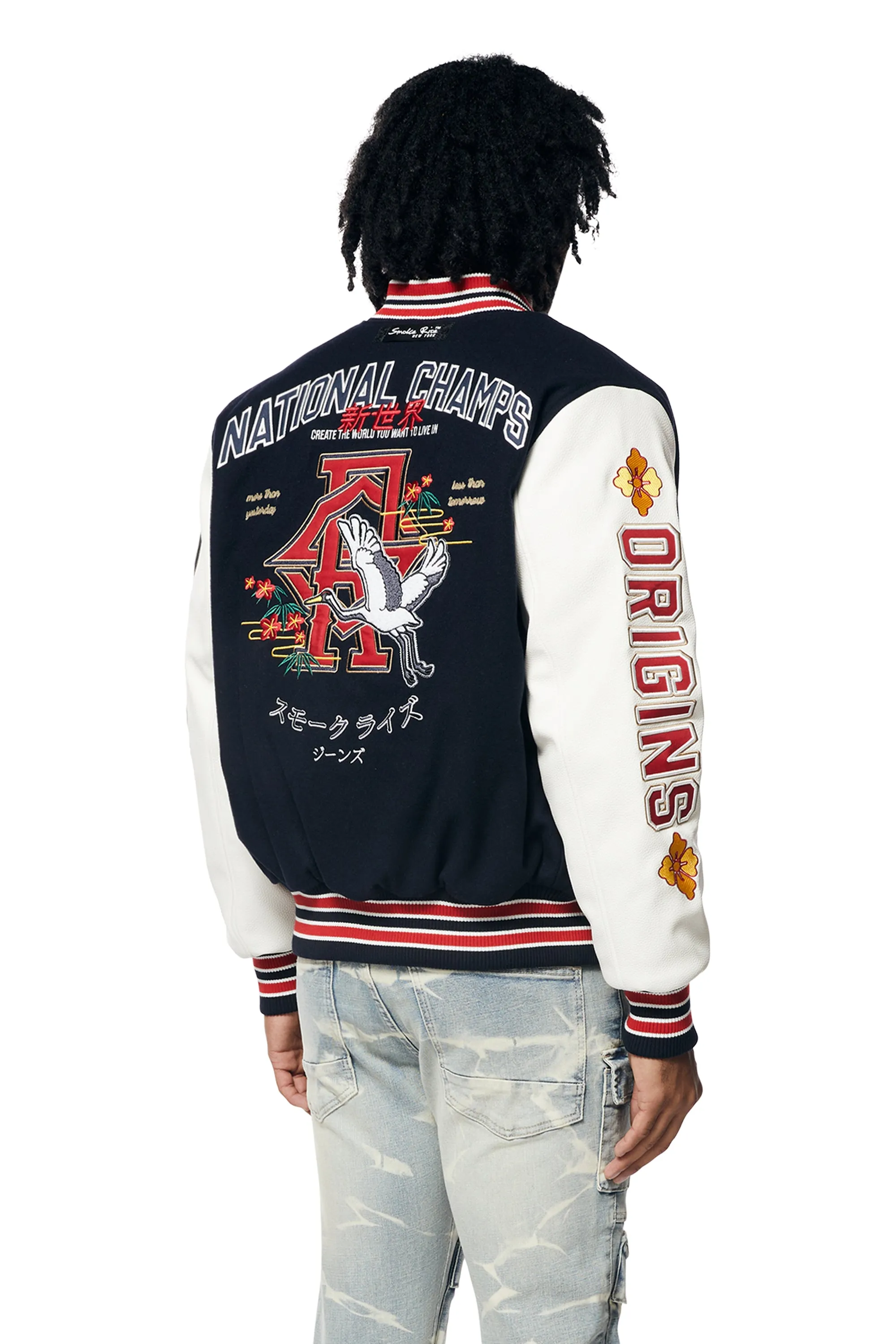 Tokyo Varsity Jacket - Navy